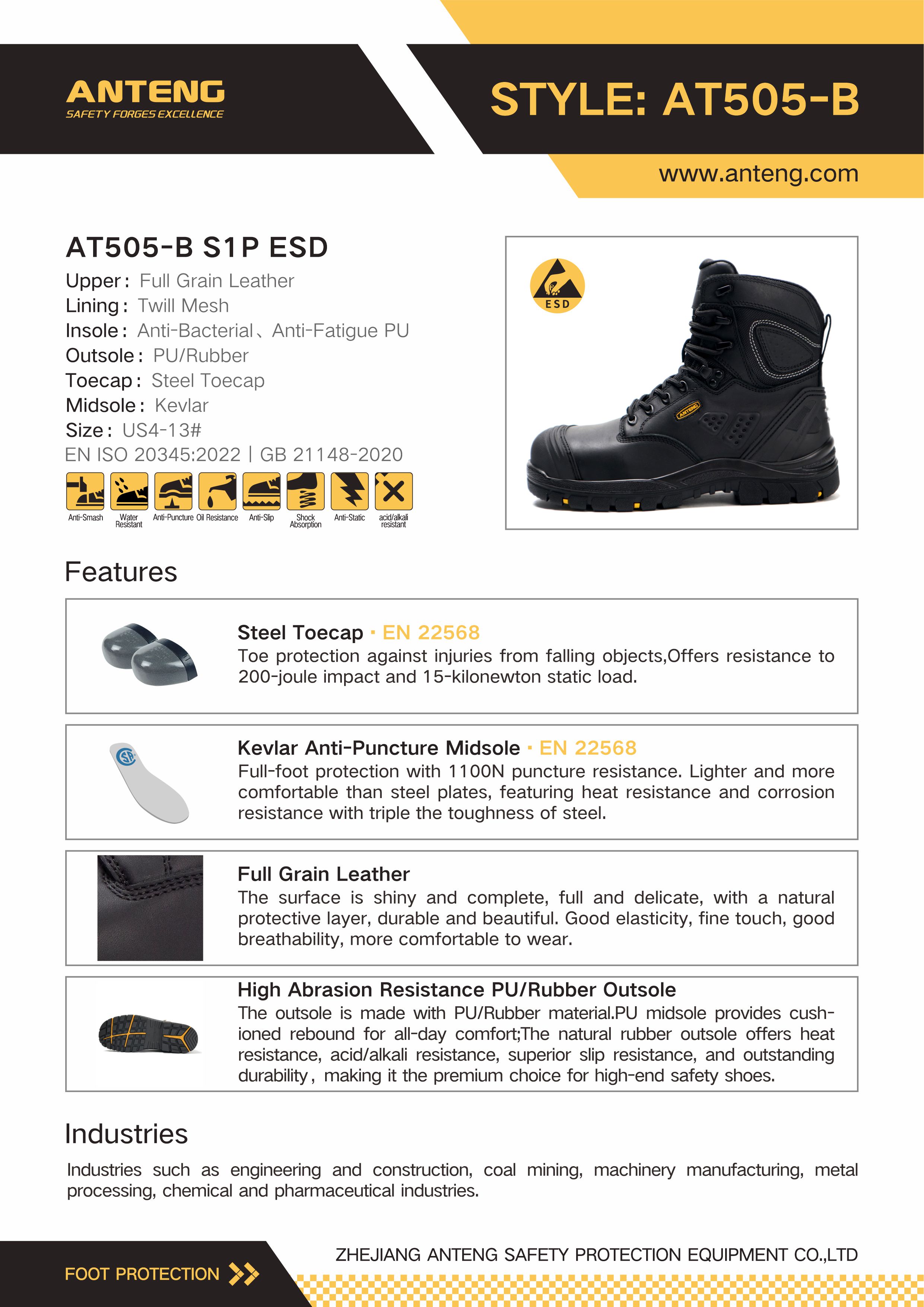 AT505-B Material Description AT505-B Material Description