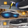 ANTENG Breathable Work Shoes for Men And Women - Odor-Resistant, Ultra-Lightweight, Steel Toe, Anti-Static, Slip-Resistant, Safety Shoes