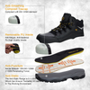 ANTENG Waterproof Work Boots Genuine Leather Upper EVA Rubber Outsole Anti-static Anti-smash Anti-puncture S1P for MEN &WOMEN 