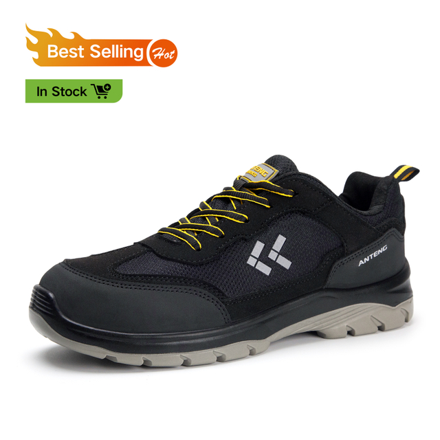 ANTENG Breathable S1 Work Shoes for Men And Women - Anti-static Lightweight, Steel Toe, Slip-Resistant, Safety Shoes