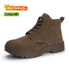ANTENG Work Boots Genuine Leather Upper Rubber Outsole Anti-Smash Anti-Puncture for MEN & Women