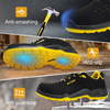 ANTENG Breathable And Sweat-wicking ESD Anti-Static Anti-smash Anti-Puncture Anti-Slip Multi-Functional Work Shoes Safety Shoes for Men Or Women 