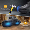 ANTENG Winter Work Boots Genuine Leather Upper PU Outsole Anti-smash Cold-resistant for MEN &WOMEN