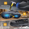 ANTENG Waterproof Work Boots Genuine Leather Upper EVA Rubber Outsole Anti-static Anti-smash Anti-puncture S1P for MEN &WOMEN 