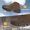 ANTENG Work Boots Genuine Leather Upper Rubber Outsole Anti-Smash Anti-Puncture for MEN & Women