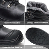 ANTENG Winter Work Boots Genuine Leather Upper PU Outsole Anti-smash Cold-resistant for MEN &WOMEN
