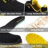 ANTENG Breathable And Sweat-wicking ESD Anti-Static Anti-smash Anti-Puncture Anti-Slip Multi-Functional Work Shoes Safety Shoes for Men Or Women 