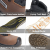 ANTENG Composite toe cap Work Boots Genuine Leather Upper Rubber Outsole S1P for Men
