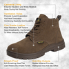 ANTENG Work Boots Genuine Leather Upper Rubber Outsole Anti-Smash Anti-Puncture for MEN & Women