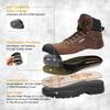 ANTENG Waterproof Work Boots Genuine Leather Upper Rubber Outsole S3 ESD for MEN