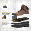 ANTENG Water-Resistant Work Boots Genuine Leather Upper Rubber Outsole Anti-Smash for MEN 
