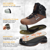ANTENG Composite toe cap Work Boots Genuine Leather Upper Rubber Outsole S1P for Men