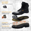 ANTENG 100% Genuine Leather SAFETY WORK BOOTS S1P ESD Anti-smashing Anti-puncture Anti-slip for Men &Women